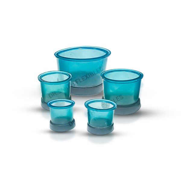 dental silicone casting ring set (5 pcs) – ringless casting system for dental lab use