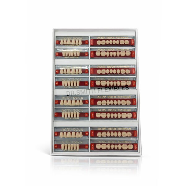 ruthinium acryrock v acrylic teeth set | dental denture teeth full set (28 teeth) box of 4 teethsets