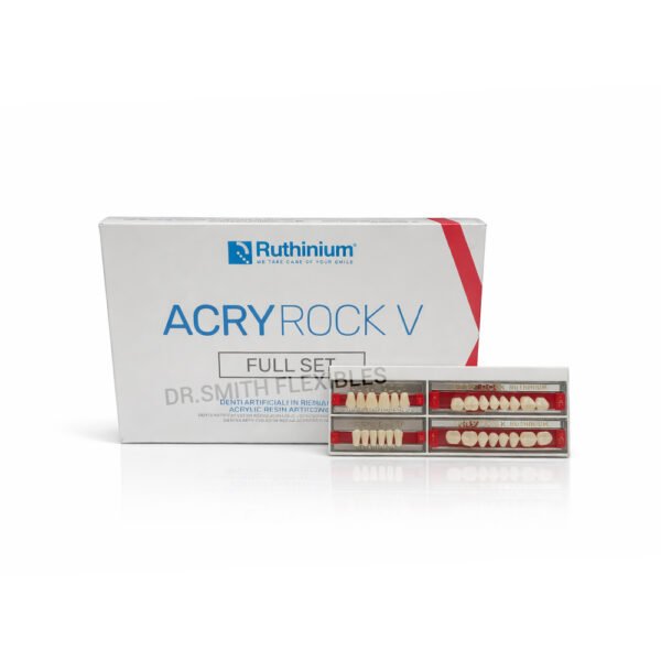 ruthinium acryrock v acrylic teeth set | dental denture teeth full set (28 teeth) box of 4 teethsets