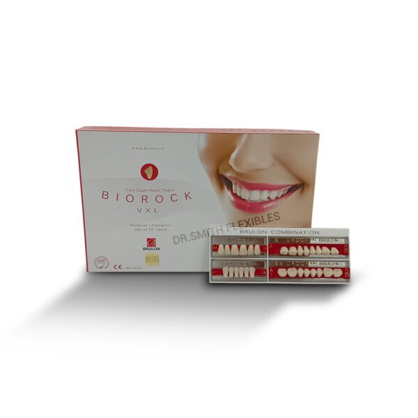 biorock vxl two layer resin teeth set | brulon dental teeth (28 teeth)