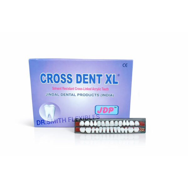 cross dent xl acrylic teeth set | cross linked dental denture teeth (28 teeth) box of 6 teethsets