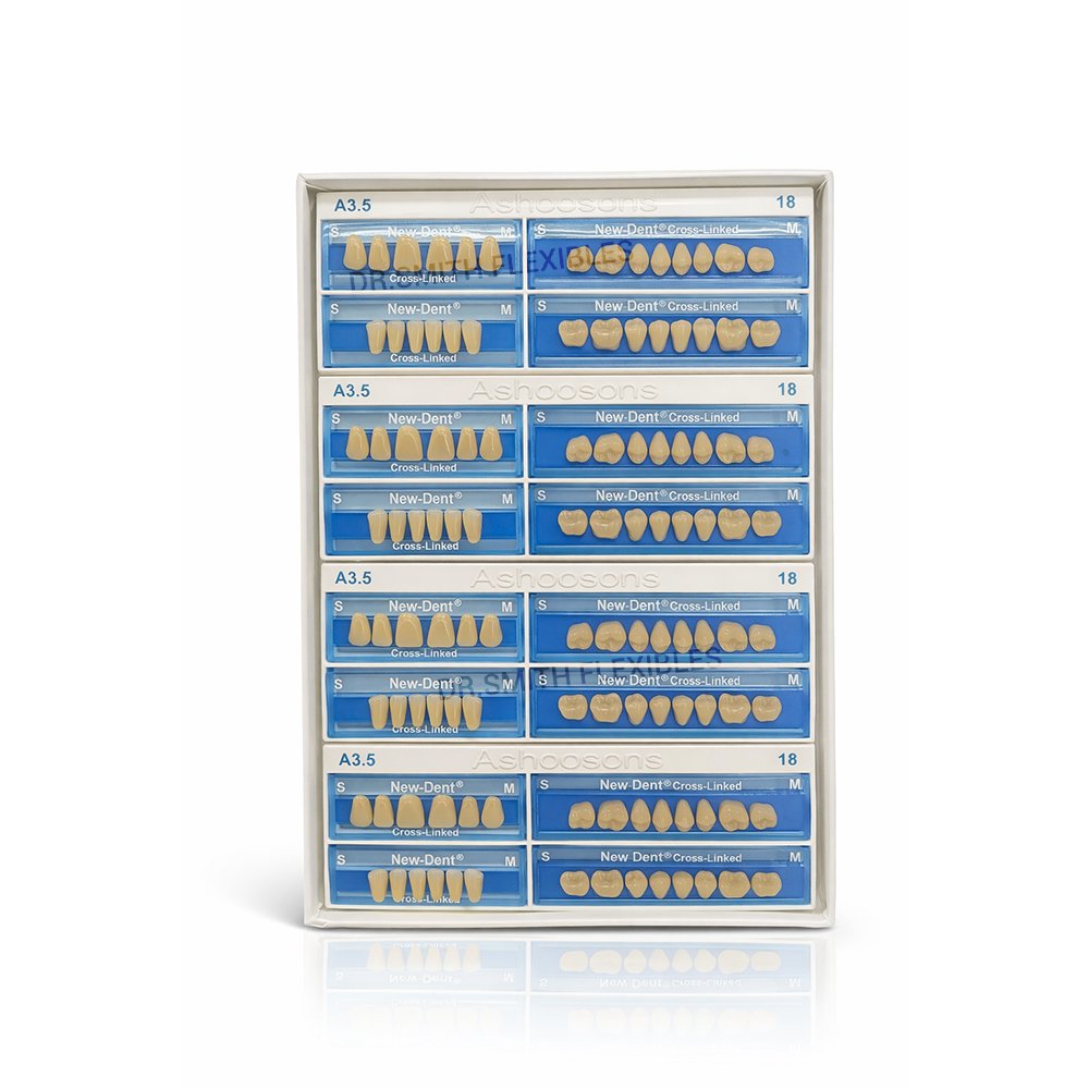 new dent txl two layer acrylic teeth set | cross linked fluorescent dental teeth (28 teeth) box of 4 teethsets new dent txl two layer acrylic teeth set | cross linked fluorescent dental teeth (28 teeth) box of 4 teethsets