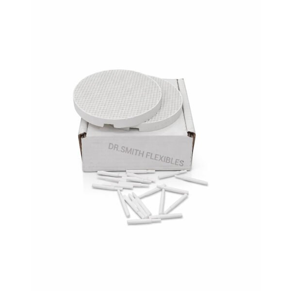 dental firing tray set with pegs – ceramic honeycomb tray (2 trays + 20 pins) for dental lab